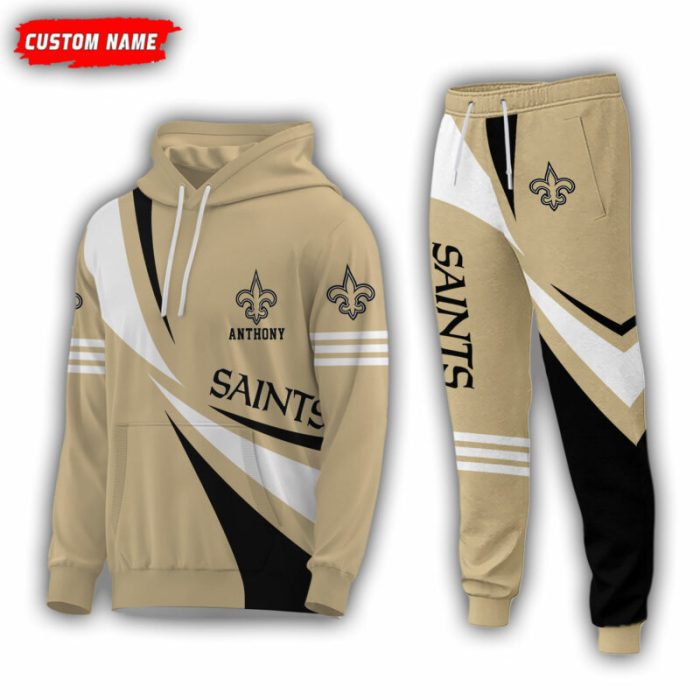 Personalized Name New Orleans Saints NFL Combo Sport 3D Hoodie - Zip Hoodie - Sweatshirt - Tshirt & Jogger