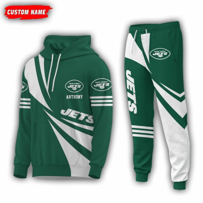 Personalized Name New York Jets NFL Combo Sport 3D Hoodie - Zip Hoodie - Sweatshirt - Tshirt & Jogger