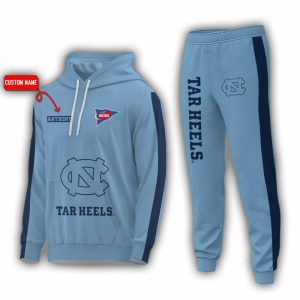Personalized Name North Carolina Tar Heels NCAA Combo Sport 3D Hoodie - Zip Hoodie - Sweatshirt - Tshirt & Jogger