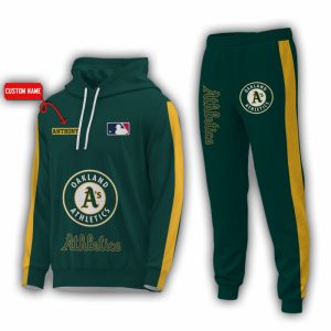 Personalized Name Oakland Athletics MLB Combo Sport 3D Hoodie - Zip Hoodie - Sweatshirt - Tshirt & Jogger