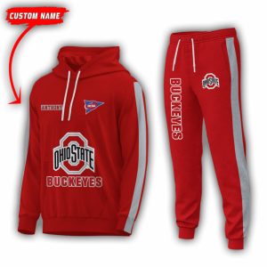 Personalized Name Ohio State Buckeyes NCAA Combo Sport 3D Hoodie - Zip Hoodie - Sweatshirt - Tshirt & Jogger