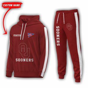 Personalized Name Oklahoma Sooners NCAA Combo Sport 3D Hoodie - Zip Hoodie - Sweatshirt - Tshirt & Jogger