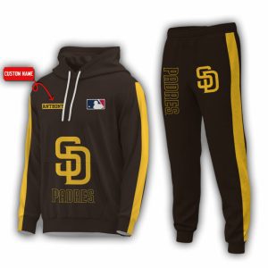 Personalized Name San Diego Padres MLB Combo Sport 3D Hoodie - Zip Hoodie - Sweatshirt - Tshirt & Jogger
