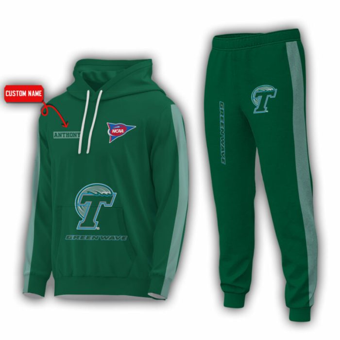 Personalized Name Tulane Green Wave NCAA Combo Sport 3D Hoodie - Zip Hoodie - Sweatshirt - Tshirt & Jogger