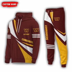 Personalized Name Washington Commanders NFL Combo Sport 3D Hoodie - Zip Hoodie - Sweatshirt - Tshirt & Jogger