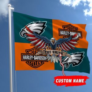 Philadelphia Eagles NFL Harley Davidson Fly Flag Outdoor Flag FI490