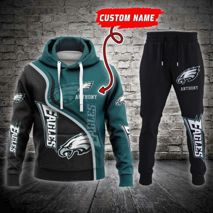 Philadelphia Eagles NFL Premium Sport 3D Hoodie & Jogger Personalized Name CHJ1465