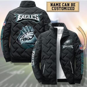 Philadelphia Eagles Padded Jacket Stand Collar Coats