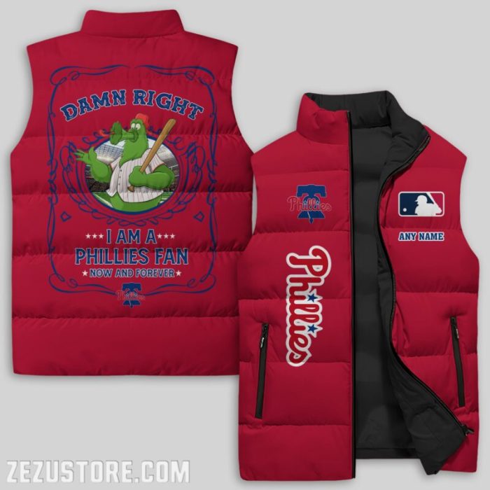 Philadelphia Phillies MLB Sleeveless Down Jacket Sleeveless Vest