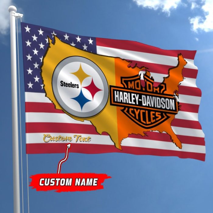 Pittsburgh Steelers NFL Harley Davidson Fly Flag Outdoor Flag FI493