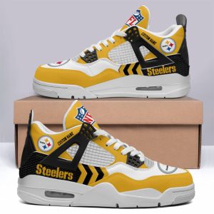 Pittsburgh Steelers NFL Premium Jordan 4 Sneaker Personalized Name Shoes JD4762