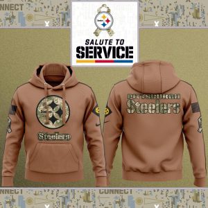 Pittsburgh Steelers NFL Salute To Service 2023 Veteran New Logo 3D Hoodie HSL1091