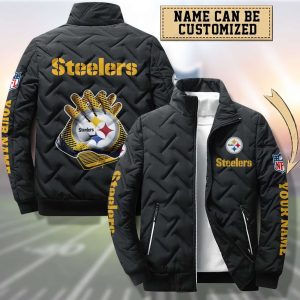 Pittsburgh Steelers Padded Jacket Stand Collar Coats