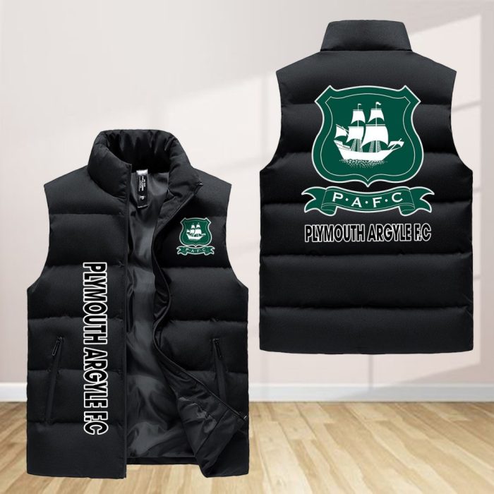 Plymouth Argyle F.C Sleeveless Down Jacket Sleeveless Vest