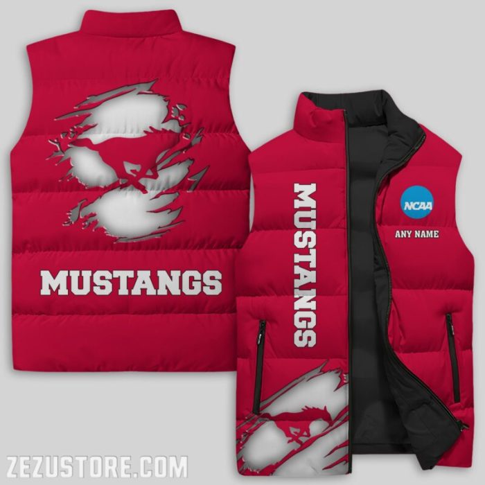 SMU Mustangs NCAA Sleeveless Down Jacket Sleeveless Vest