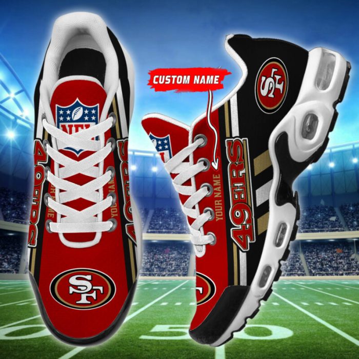 San Francisco 49ers Custom Name NFL Air Max Plus TN Monster Shoes TN1090