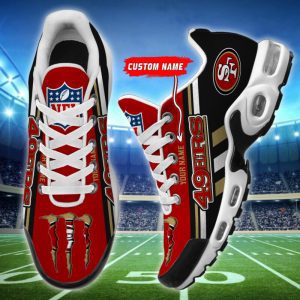 San Francisco 49ers Custom Name NFL Air Max Plus TN Monster Shoes TN1091