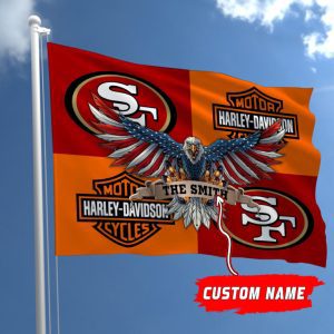 San Francisco 49ers NFL Harley Davidson Fly Flag Outdoor Flag FI494