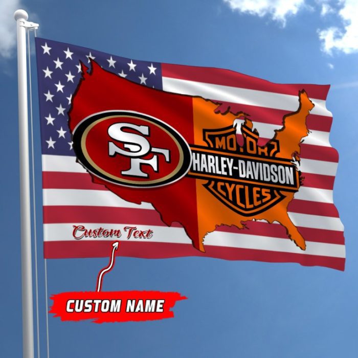 San Francisco 49ers NFL Harley Davidson Fly Flag Outdoor Flag FI495