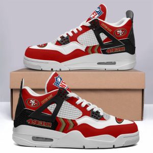 San Francisco 49ers NFL Premium Jordan 4 Sneaker Personalized Name Shoes JD4764