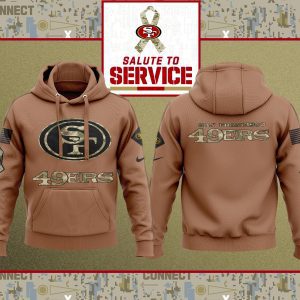 San Francisco 49ers NFL Salute To Service 2023 Veteran New Logo 3D Hoodie HSL1092