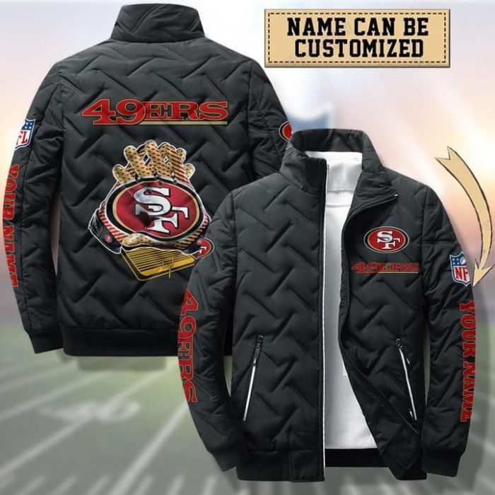 San Francisco 49ers Padded Jacket Stand Collar Coats