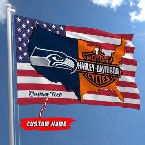 Seattle Seahawks NFL Harley Davidson Fly Flag Outdoor Flag FI497