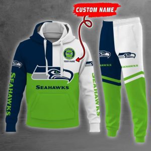 Seattle Seahawks NFL Premium Sport 3D Hoodie & Jogger Personalized Name CHJ1391
