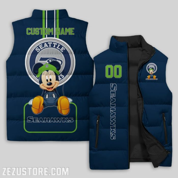 Seattle Seahawks NFL Sleeveless Down Jacket Sleeveless Vest