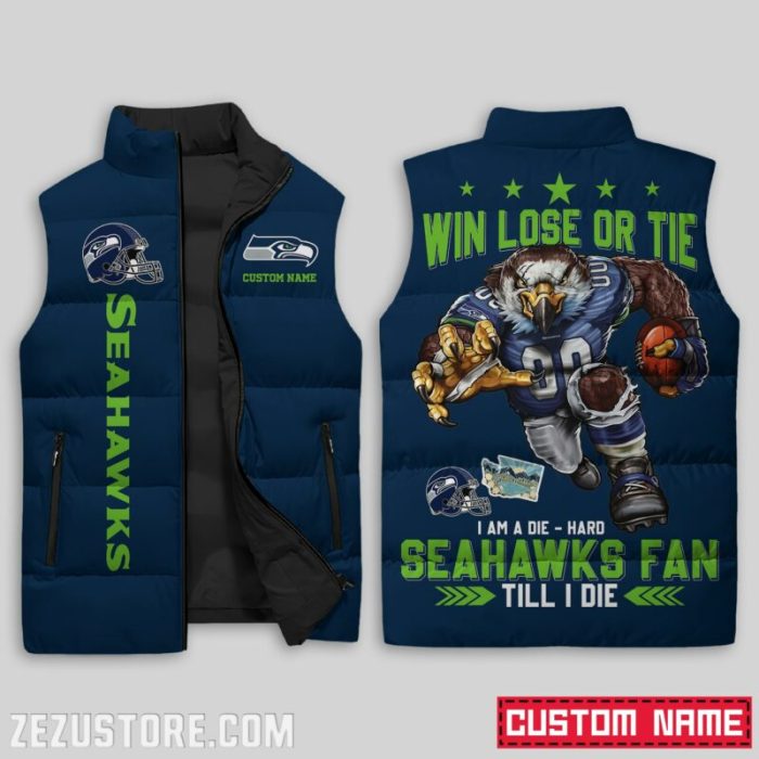 Seattle Seahawks NFL Sleeveless Down Jacket Sleeveless Vest