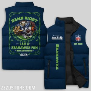 Seattle Seahawks NFL Sleeveless Down Jacket Sleeveless Vest
