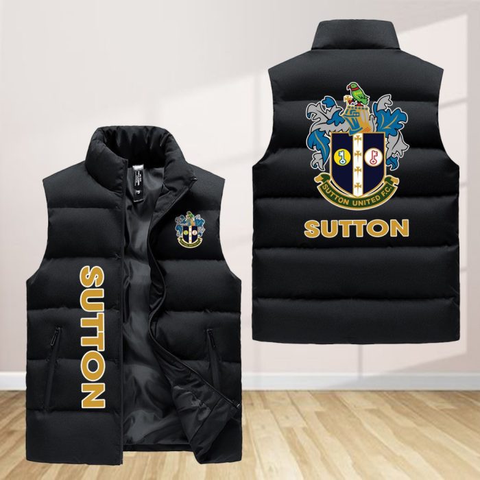 Sutton United Sleeveless Down Jacket Sleeveless Vest