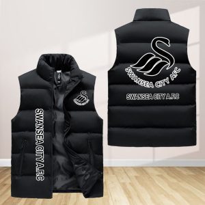 Swansea City A.F.C Sleeveless Down Jacket Sleeveless Vest