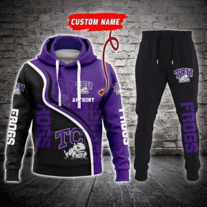 TCU Horned Frogs NCAA Premium Sport 3D Hoodie & Jogger Personalized Name CHJ1148