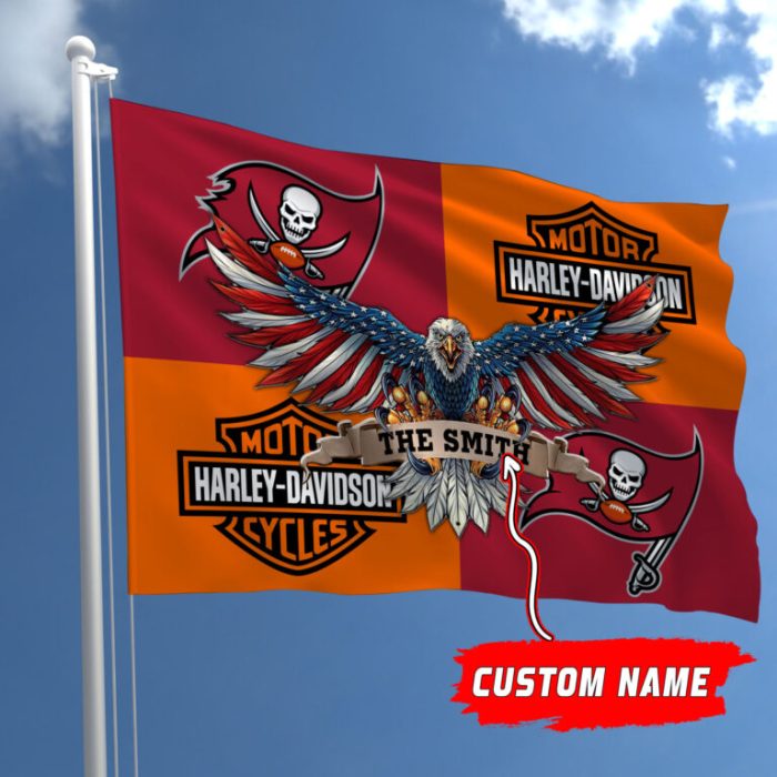 Tampa Bay Buccaneers NFL Harley Davidson Fly Flag Outdoor Flag FI498