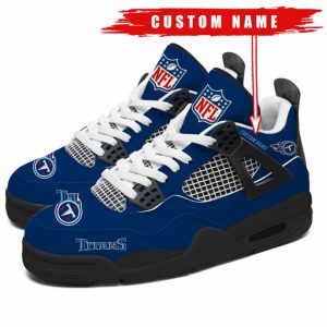 Tennessee Titans NFL Premium Jordan 4 Sneaker Personalized Name Shoes JD4769
