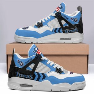 Tennessee Titans NFL Premium Jordan 4 Sneaker Personalized Name Shoes JD4770