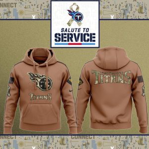 Tennessee Titans NFL Salute To Service 2023 Veteran New Logo 3D Hoodie HSL1095