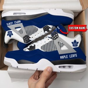 Toronto Maple Leafs NHL Premium Jordan 4 Sneaker Personalized Name Shoes JD4670