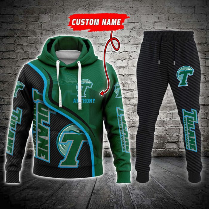 Tulane Green Wave NCAA Premium Sport 3D Hoodie & Jogger Personalized Name CHJ1150