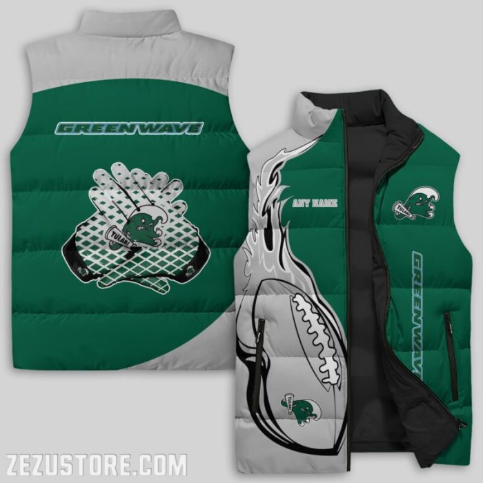 Tulane Green Wave NCAA Sleeveless Down Jacket Sleeveless Vest