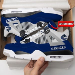 Vancouver Canucks NHL Premium Jordan 4 Sneaker Personalized Name Shoes JD4671