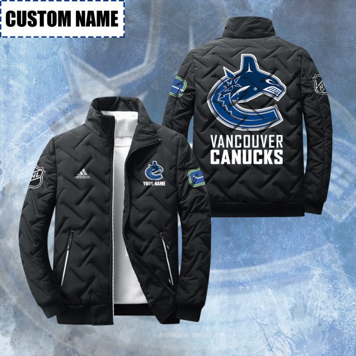 Vancouver Canucks Padded Jacket Stand Collar Coats