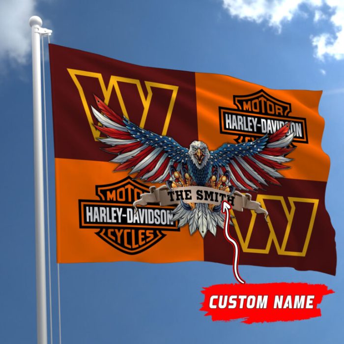 Washington Commanders NFL Harley Davidson Fly Flag Outdoor Flag FI502