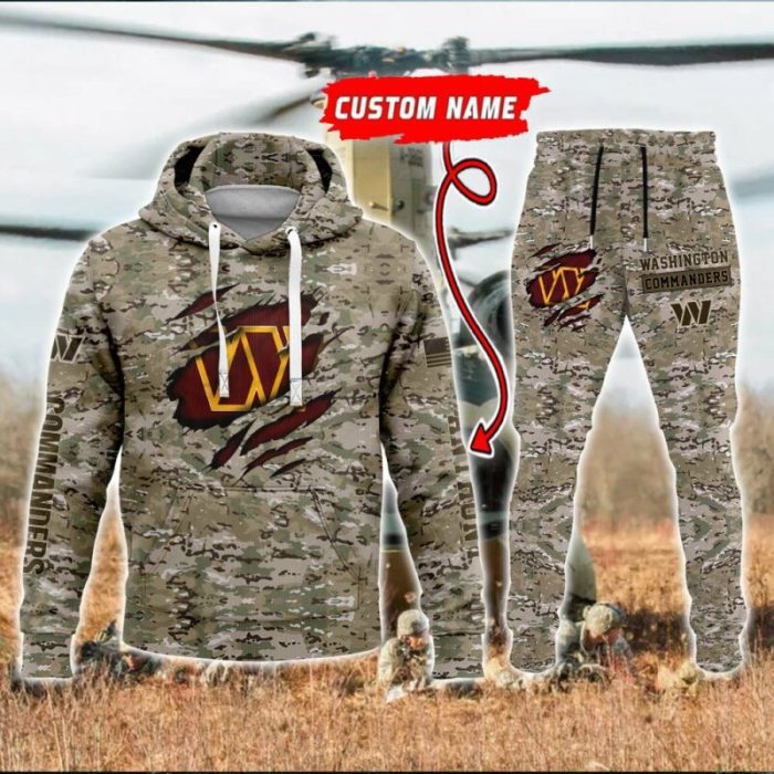 Washington Commanders NFL Premium Sport 3D Hoodie & Jogger Personalized Name CHJ1535