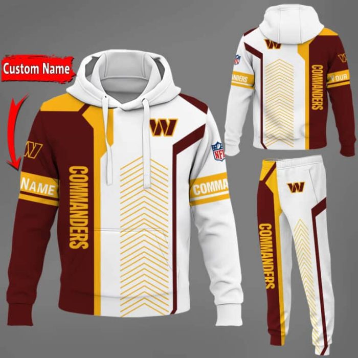 Washington Commanders NFL Premium Sport 3D Hoodie & Jogger Personalized Name CHJ1599