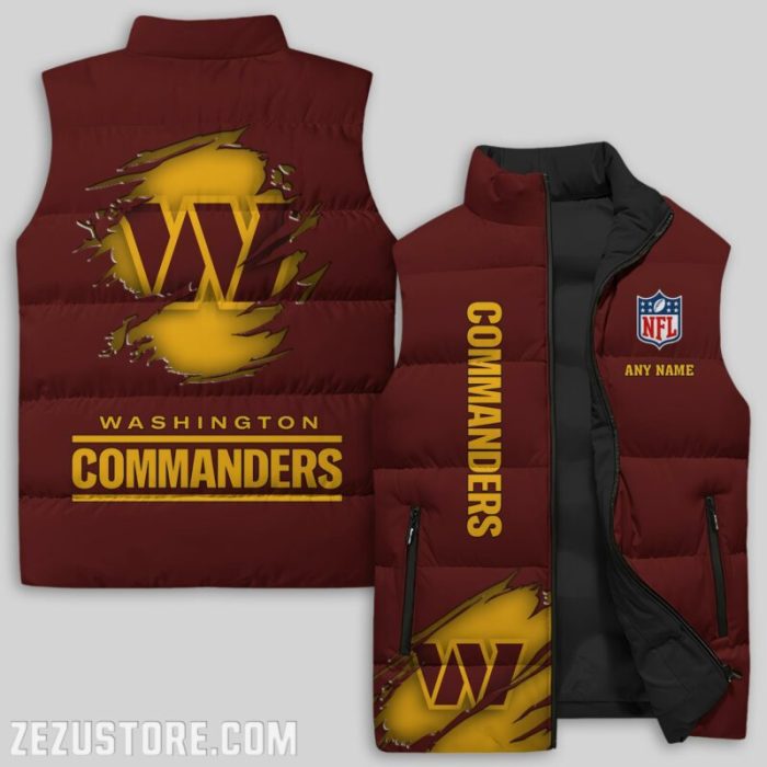 Washington Commanders NFL Sleeveless Down Jacket Sleeveless Vest