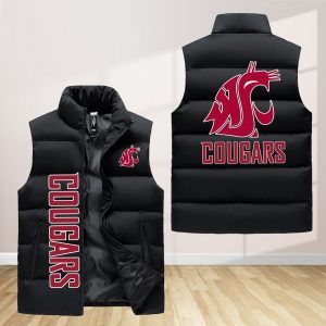 Washington State Cougars Sleeveless Down Jacket Sleeveless Vest