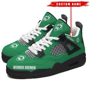 Werder Bremen Bundesliga Premium Sneaker Jordan 4 Personalized Name Shoes JD4708