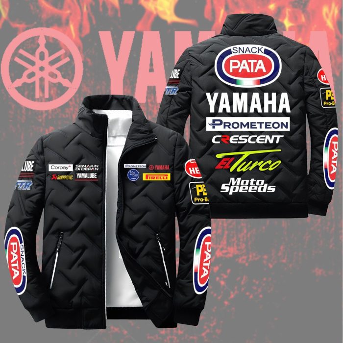 Yamaha Racing Padded Jacket Stand Collar Coats